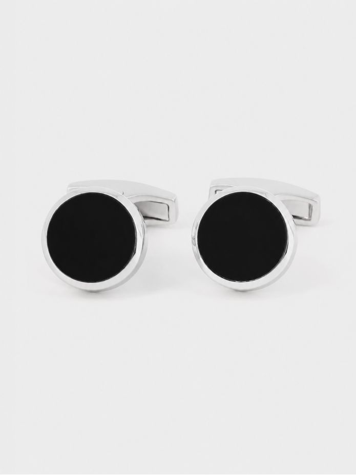 Onyx sterling silver cufflinks Saint-Honoré