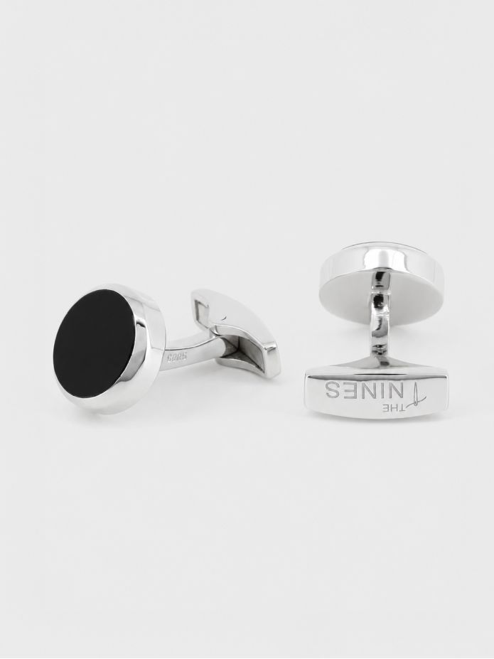 Onyx sterling silver cufflinks Saint-Honoré