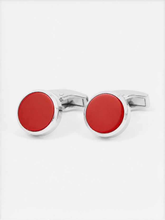 Red sterling silver cufflinks Saint-Honoré