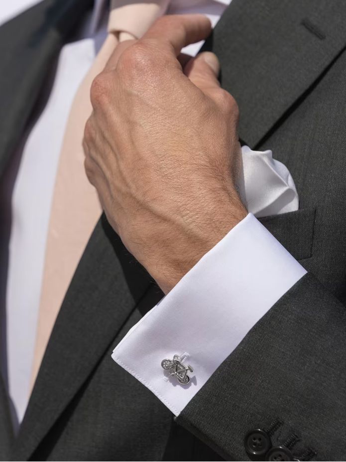 Bike sterling silver cufflinks Tourmalet
