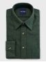 Forest green flannel French collar shirt