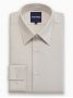 Wrinkle-free French collar shirt in beige Royal Oxford