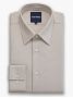 Wrinkle-free French collar shirt in brown Royal Oxford