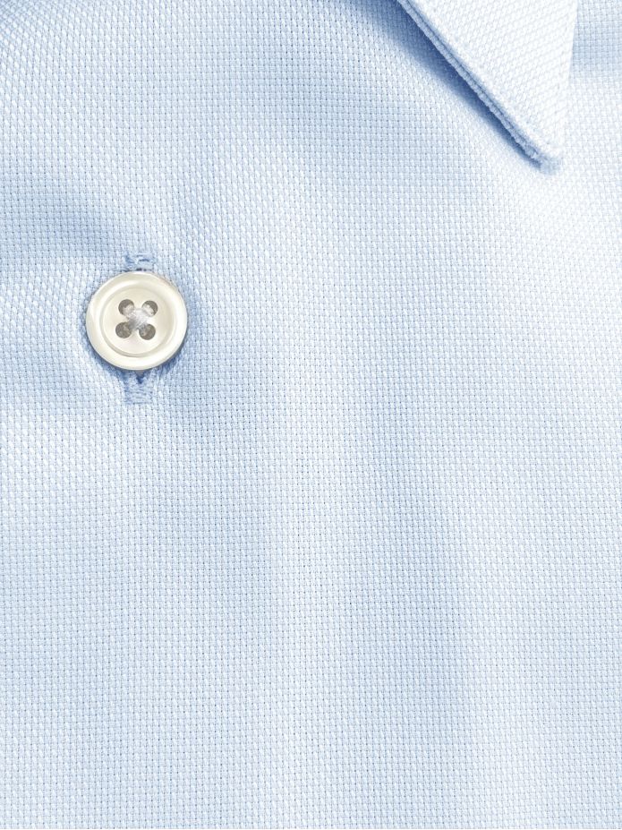 Wrinkle-free French collar shirt in sky blue Royal Oxford