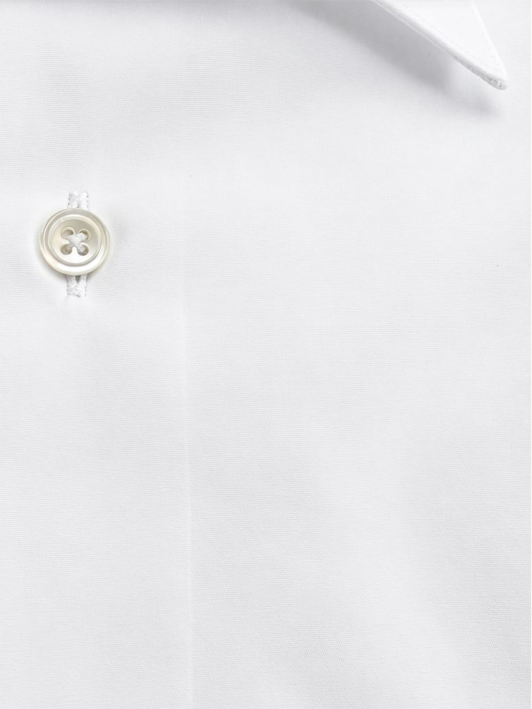 Shirt Pinstripe White Gold Cufflinks Mother-of-Pearl
