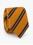 Yellow silk club tie with double stripes
