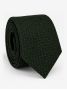Green braided wool tie