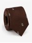 Brown silk tie with lion motifs