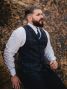 Braemer Navy Check Suit Vest