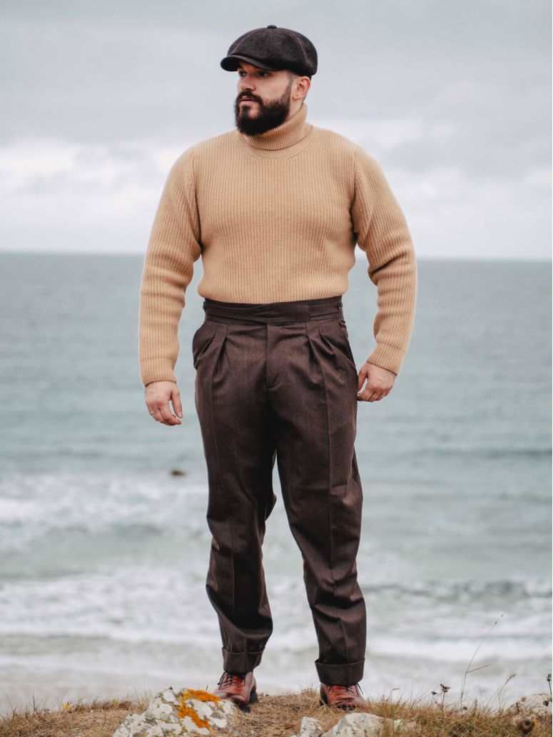 Brown gurkha suit trousers Dharan