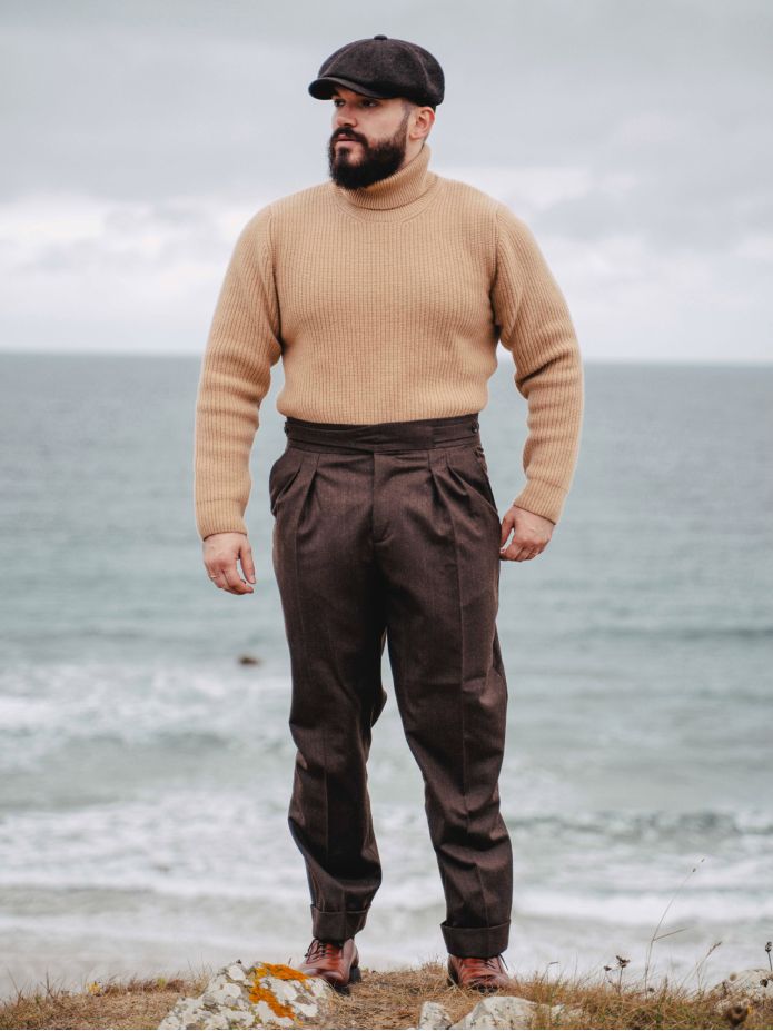 Brown gurkha suit trousers Dharan