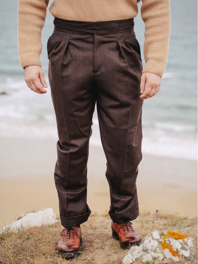 Brown gurkha suit trousers Dharan