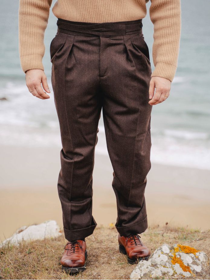 Brown gurkha suit trousers Dharan