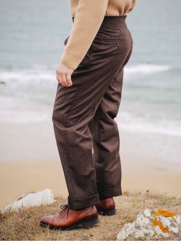 Brown gurkha suit trousers Dharan