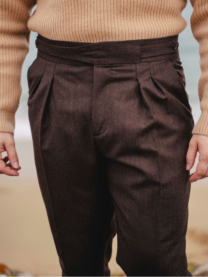 Brown gurkha suit trousers Dharan