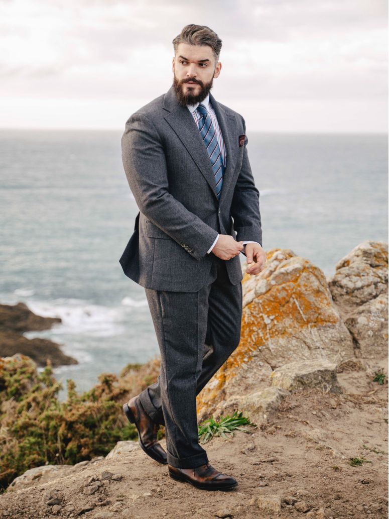Grey gurkha suit trousers Dharan