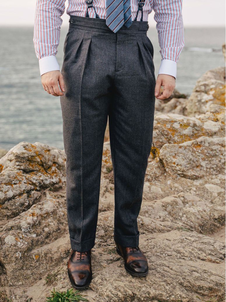 Grey gurkha suit trousers Dharan