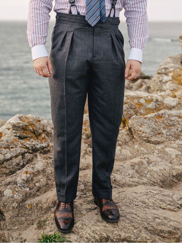 Grey gurkha suit trousers Dharan