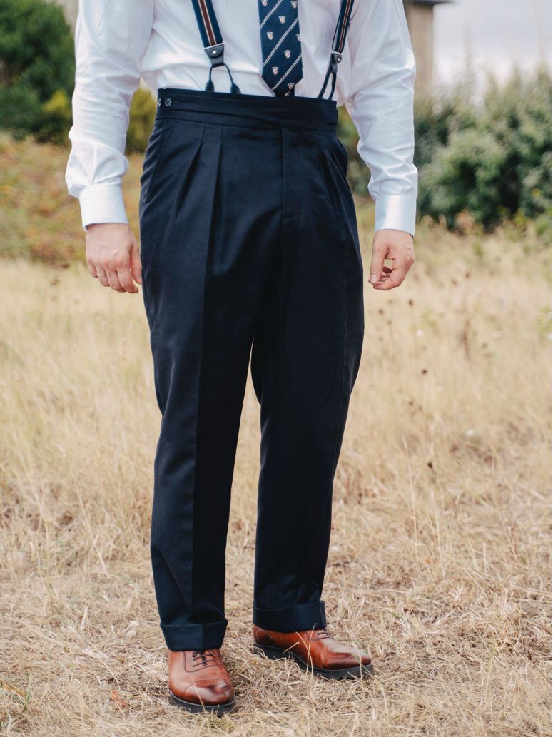 Navy blue gurkha suit trousers Dharan