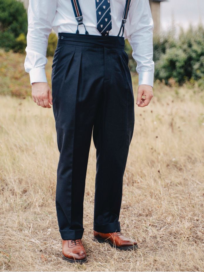 Navy blue gurkha suit trousers Dharan