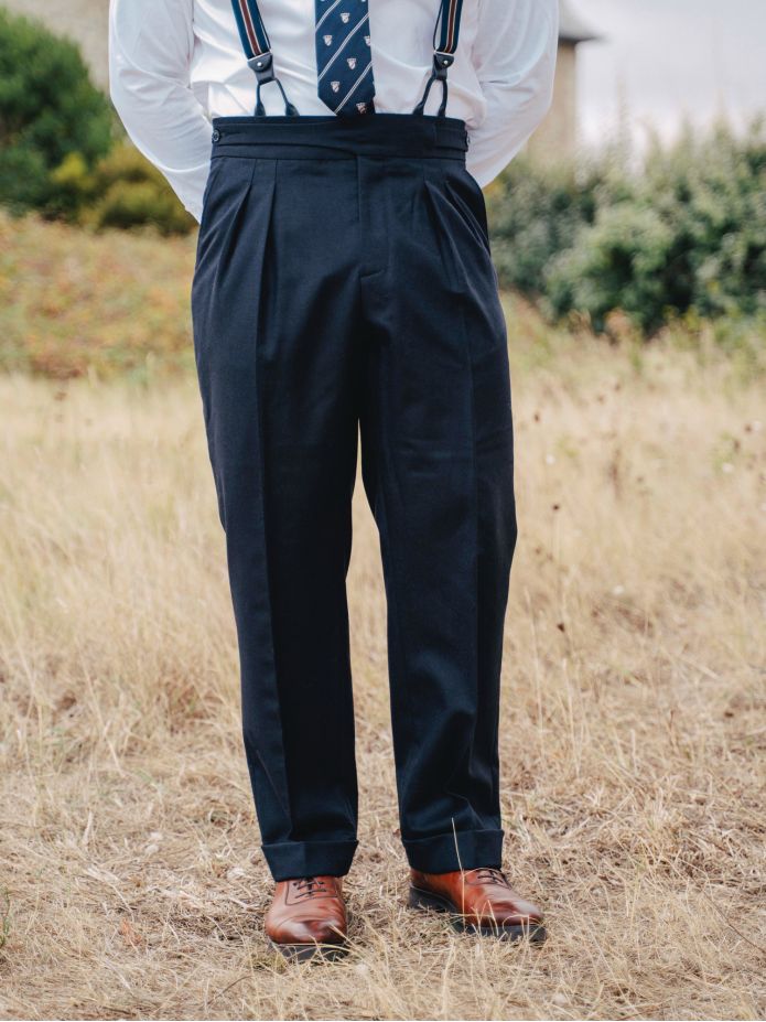 Navy blue gurkha suit trousers Dharan