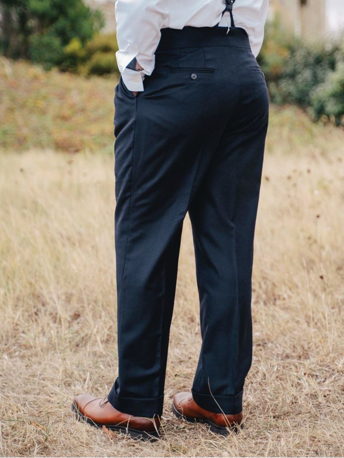 Navy blue gurkha suit trousers Dharan