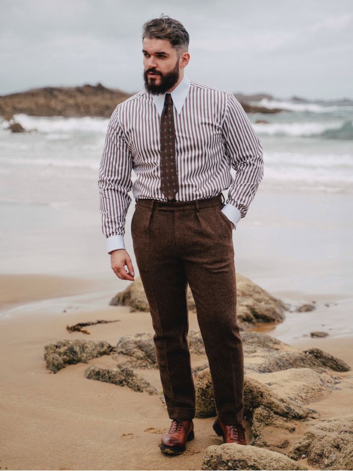 Brown suit trousers Braemer