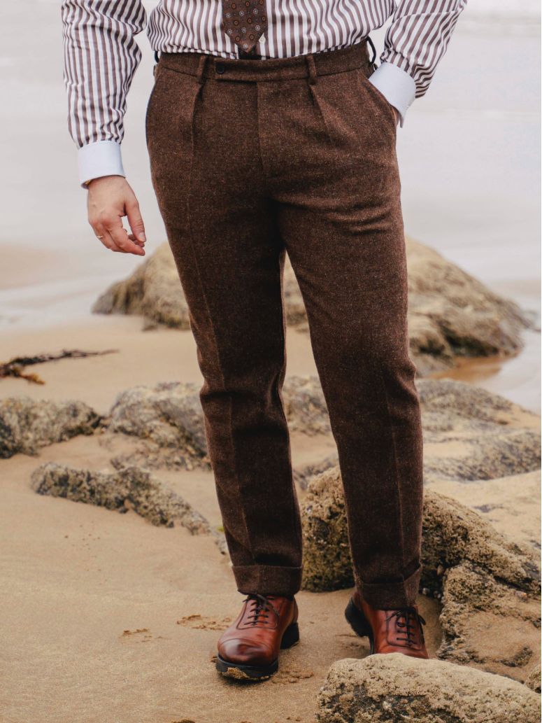 Brown suit trousers Braemer