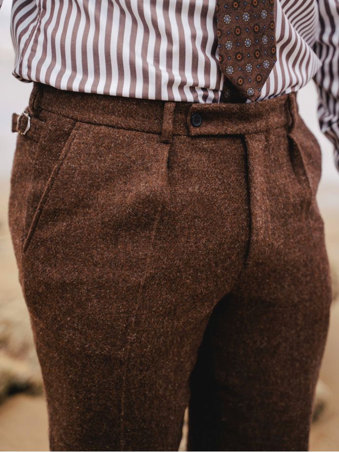 Brown suit trousers Braemer
