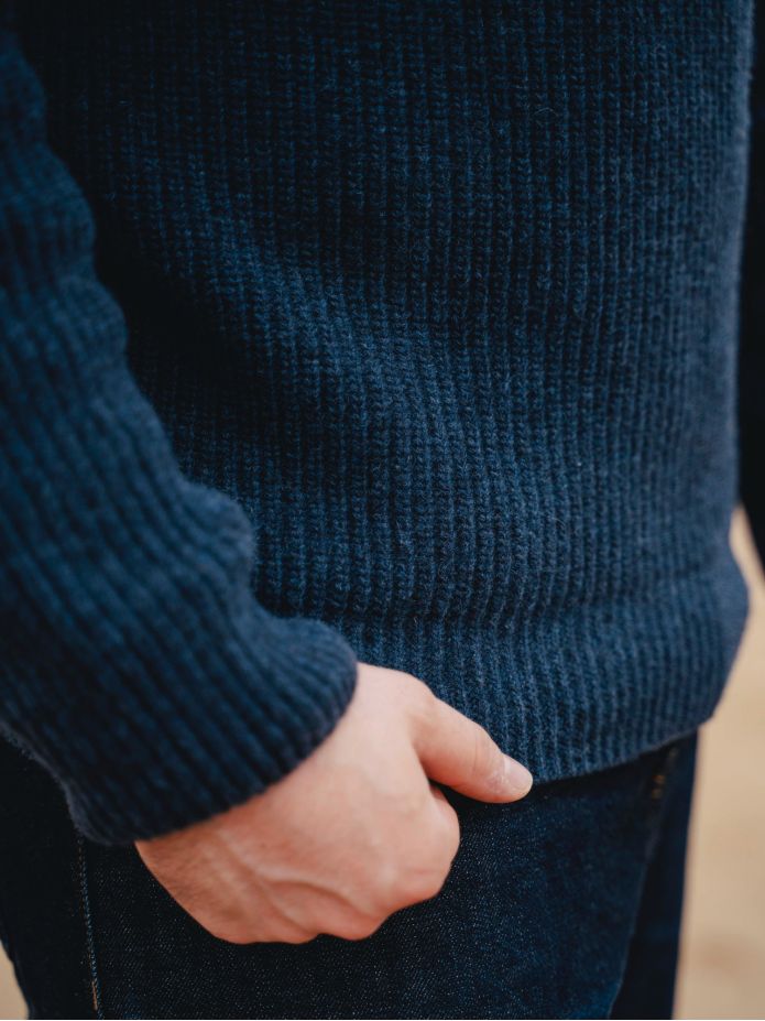 Blue Adam turtleneck sweater