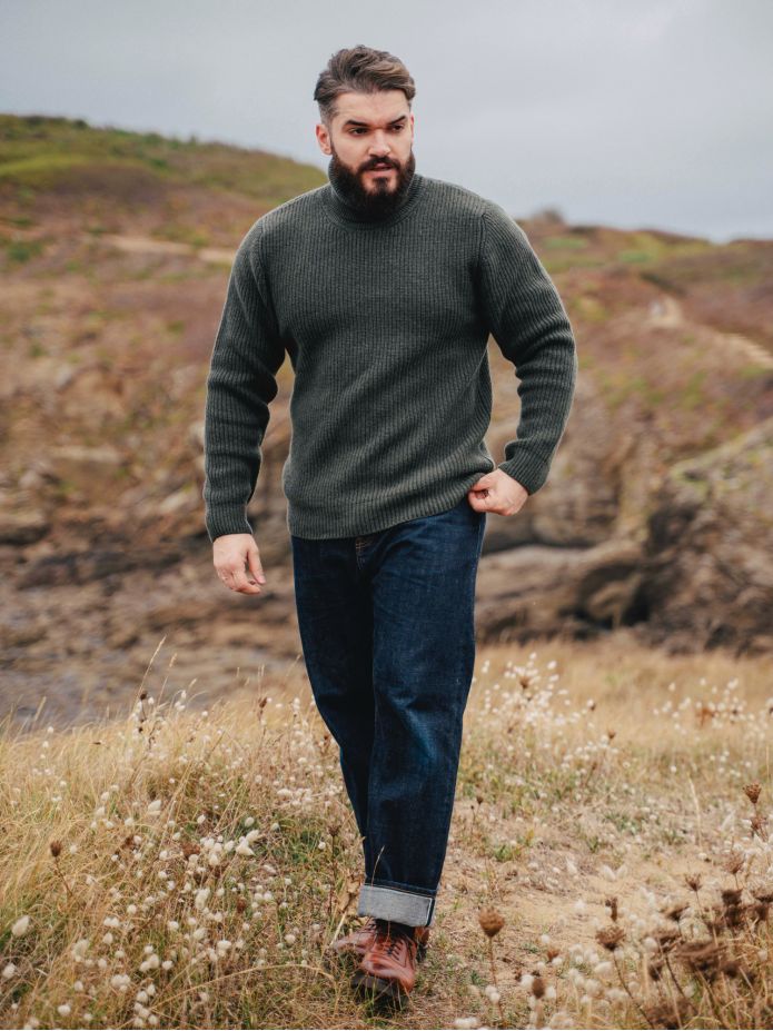 Loden green Adam turtleneck sweater
