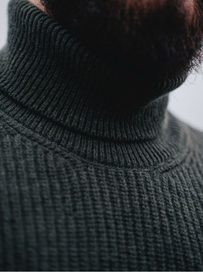 Loden green Adam turtleneck sweater