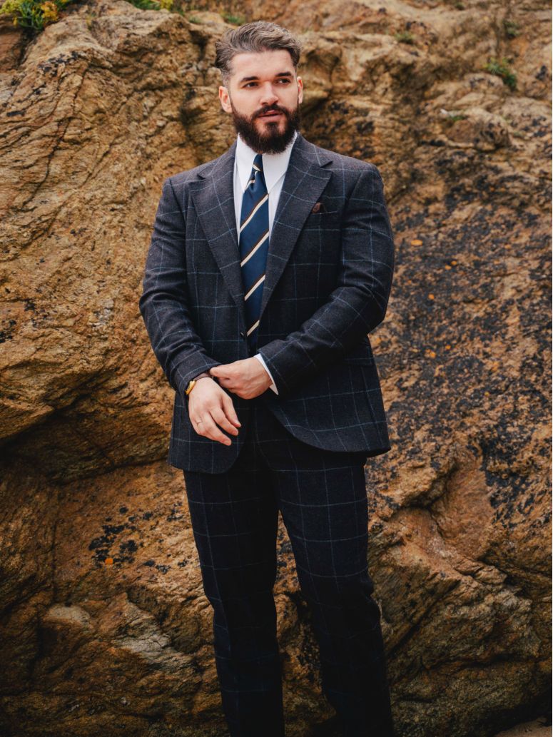 Braemer Checked Suit Jacket