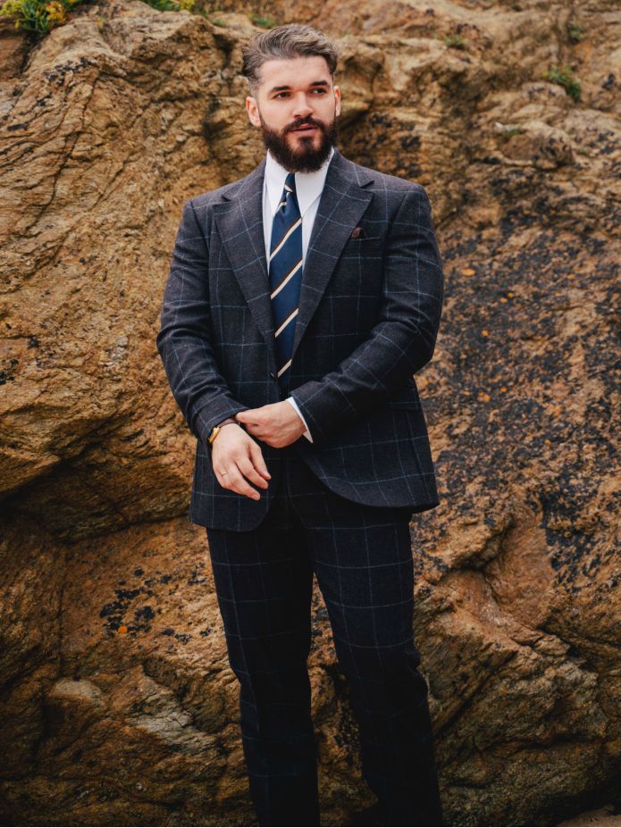 Braemer Checked Suit Jacket
