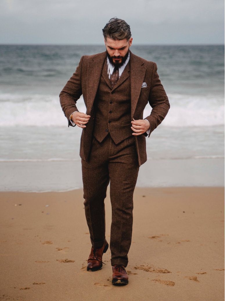 Brown Braemer suit jacket