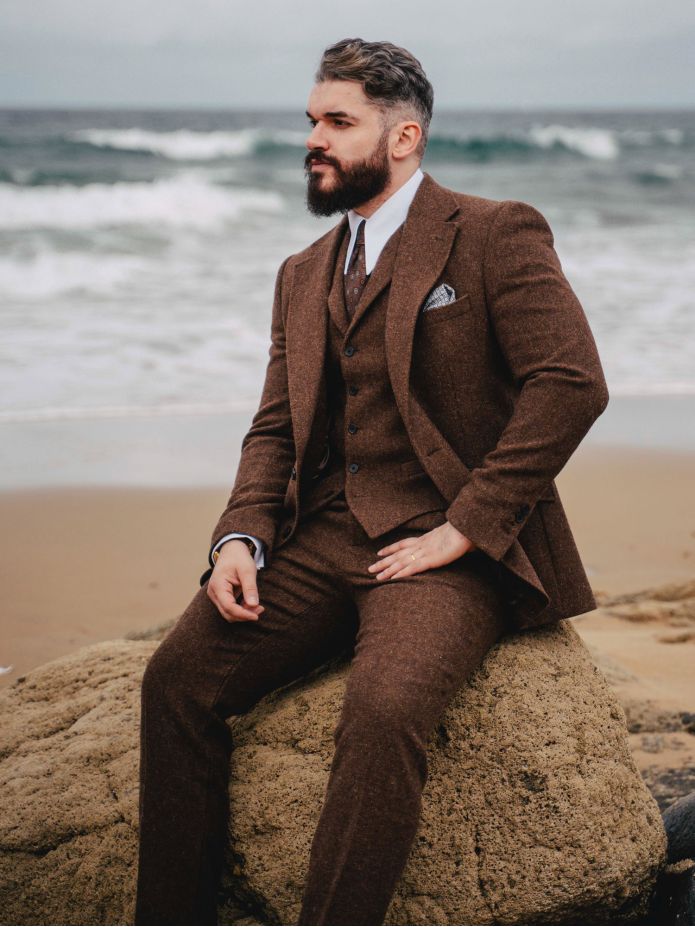 Brown Braemer suit jacket