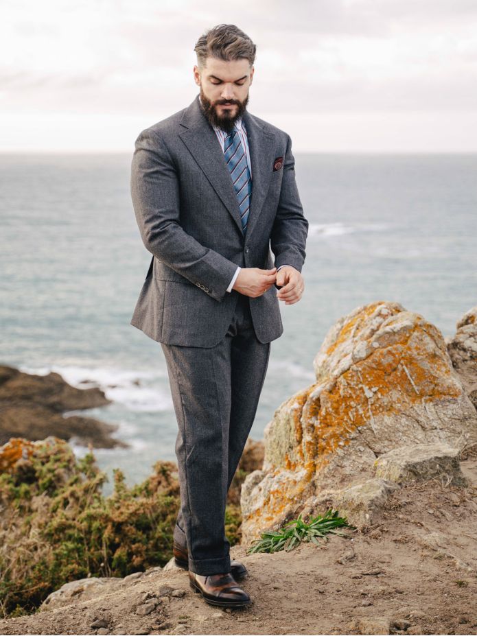 Gray Dharan suit jacket