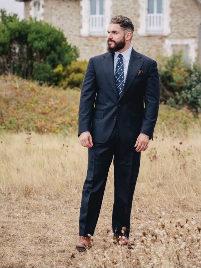 Navy Blue Suit Jacket Dharan