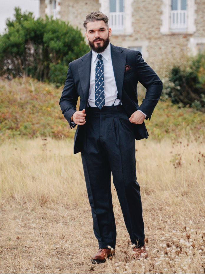 Navy Blue Suit Jacket Dharan