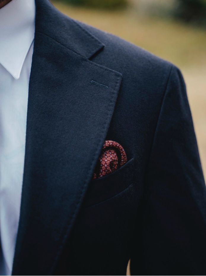 Navy Blue Suit Jacket Dharan
