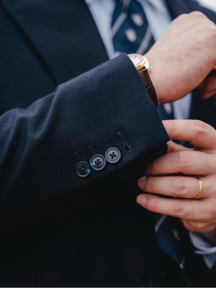 Navy Blue Suit Jacket Dharan