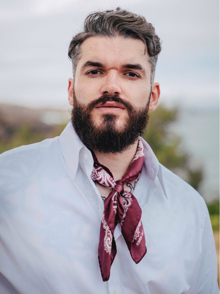 Burgundy paisley bandana LISBURN
