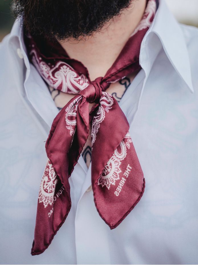 Burgundy paisley bandana LISBURN