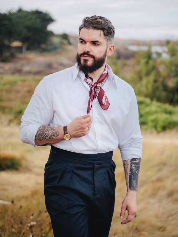 Burgundy paisley bandana LISBURN