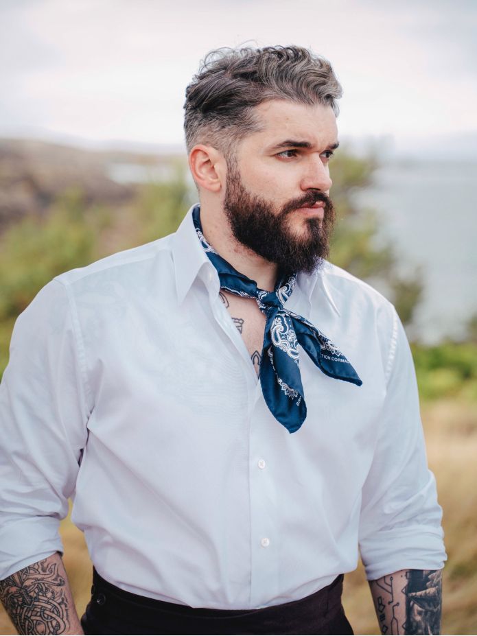 Navy blue paisley bandana LISBURN