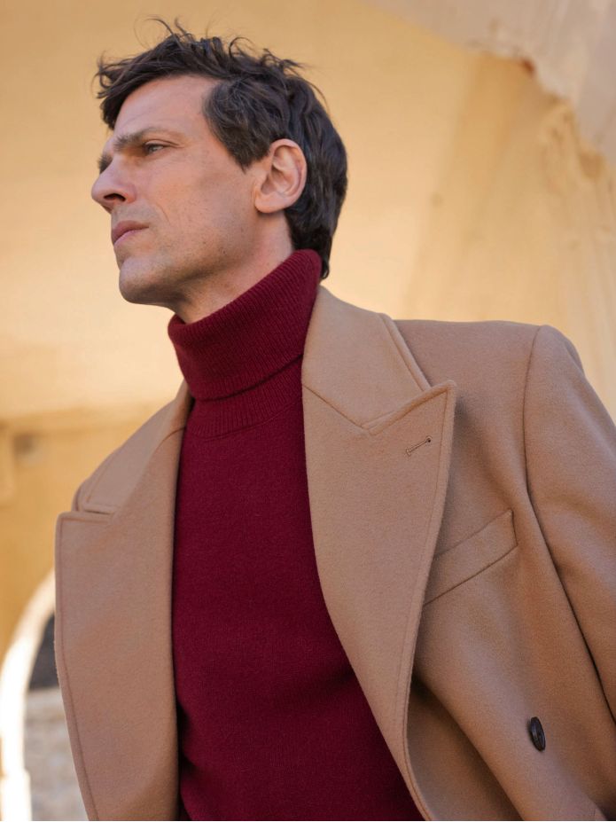 Burgundy Grant turtleneck sweater
