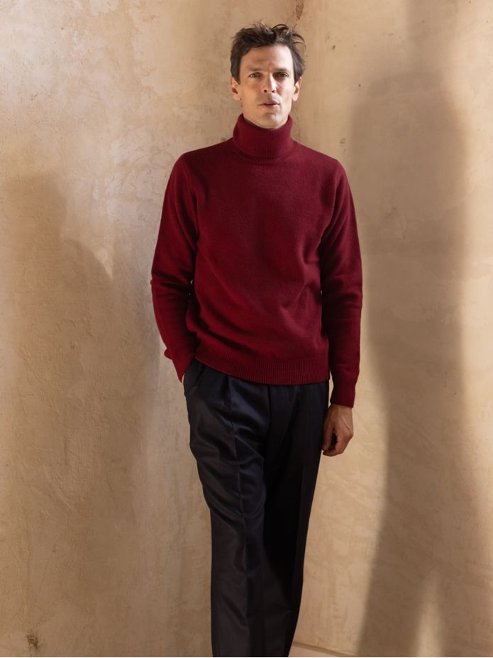 Burgundy Grant turtleneck sweater