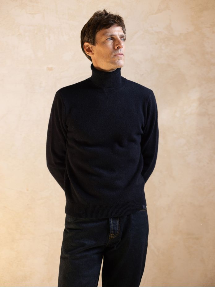 Grant navy blue turtleneck sweater
