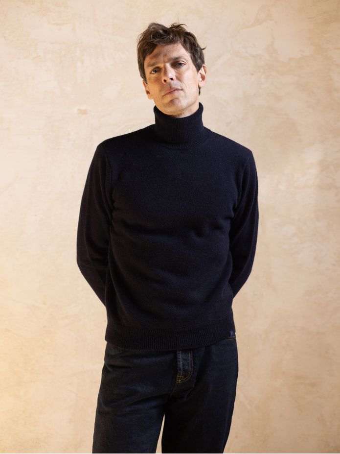 Grant navy blue turtleneck sweater
