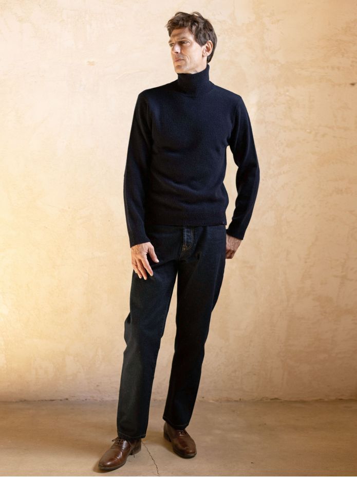 Grant navy blue turtleneck sweater